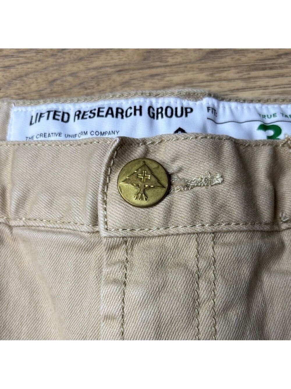 LRG Lifted Research Group Men's Khaki Canvas Pants Size 34 - Picture 4 of 10